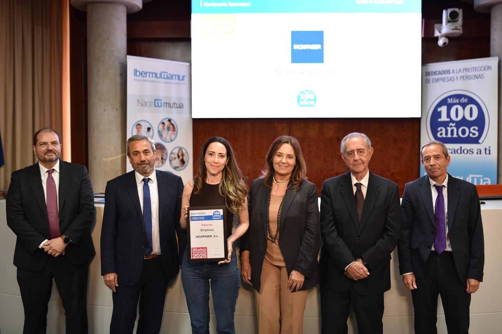 Inoxpaser recibe el reconocimiento de Ibermutua por 25 años de colaboración
